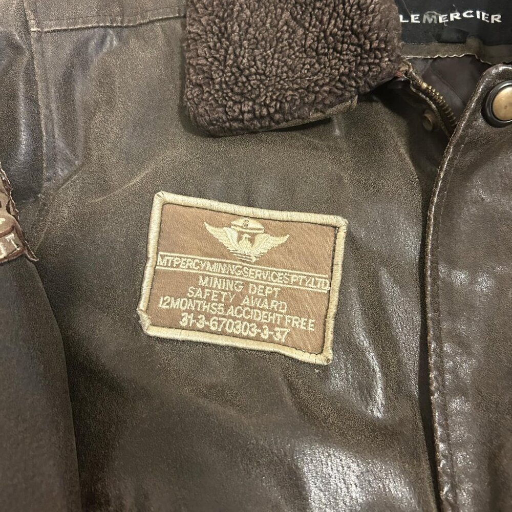 M - Vintage Hi-Buxter Commando Leather Bomber Jacket - by LeMercier - Picture 2 of 10